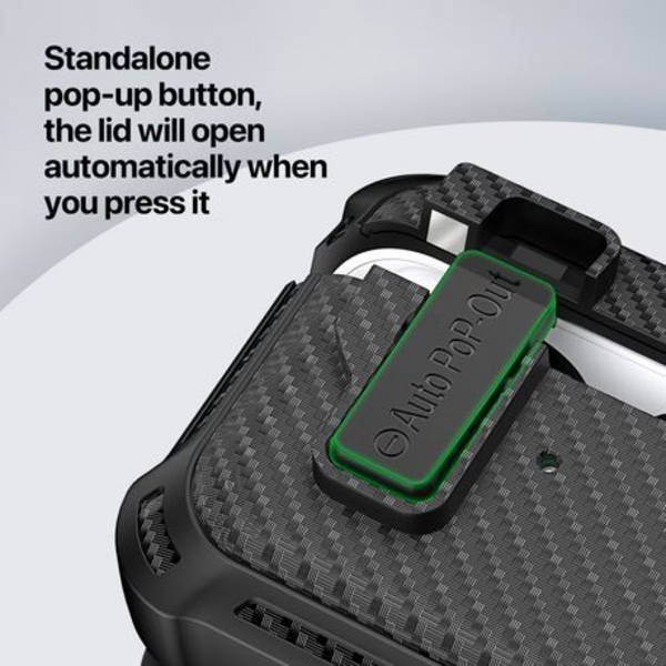 Dux Ducis TPU+PC Case with Carabiner for Apple Pods 3 (PECI Series)White - Black
