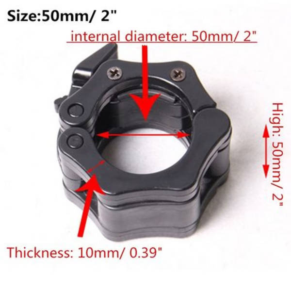 Plastic Quick Barbell Collar (Pair-Olympic)