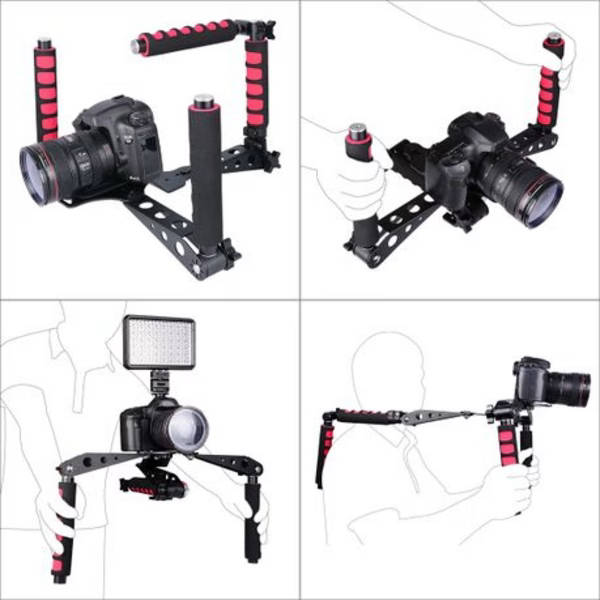 YELANGU DSLR Spider Steady Rig Stabilizer Kit (Red)