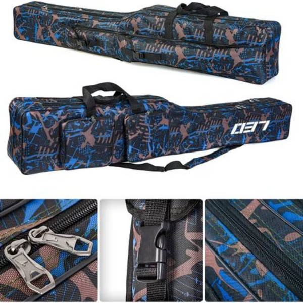 LEO Heavy-Duty Waterproof Fishing Rod Bag with Large Capacity Storage