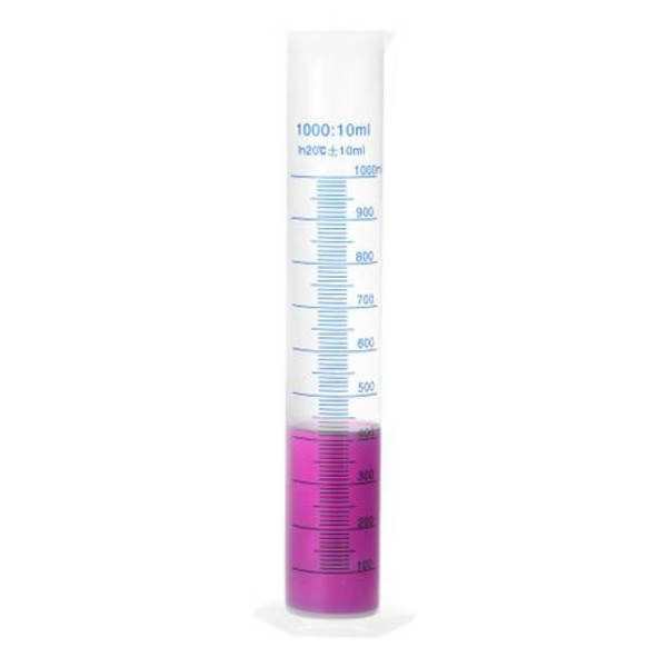 2PCS 1000ml Graduated Measuring Cylinders - Dual Markings, Durable PP