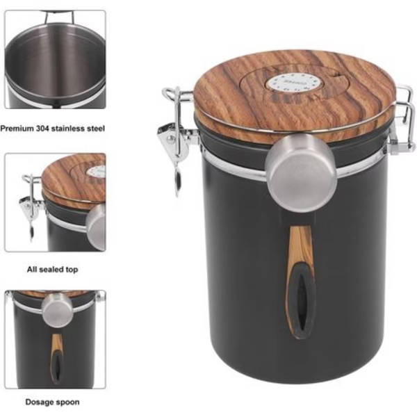 Airtight Coffee Storage Container with Stainless Steel Scoop (1800ml)