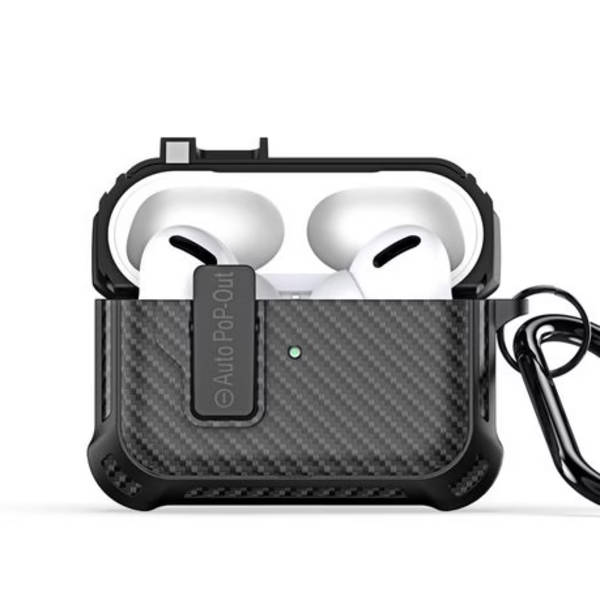 Dux Ducis TPU+PC Case with Carabiner for Apple Pods 3 (PECI Series)White - Black