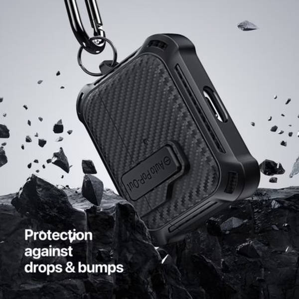 Dux Ducis TPU+PC Case with Carabiner for Apple Pods 3 (PECI Series)White - Black