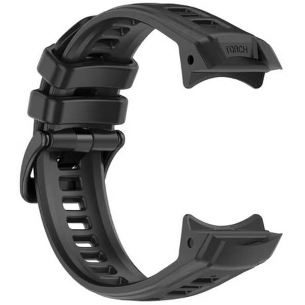 LOBO Silicone Strap Compatible With Garmin Instinct 3 - 45mm Models - Black