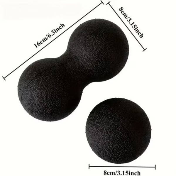 5by5 Massage &amp; Recovery Ball Set - Peanut Roller (16cm) + Single Ball (8cm)