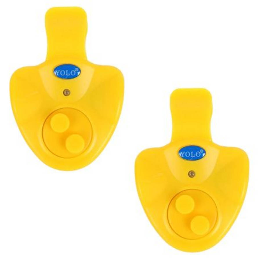 2 Pieces Electronic Fish Bite Alarm with Siren &amp; LED Light