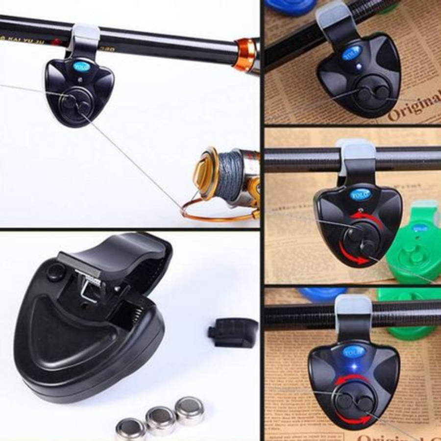 2 Pieces Electronic Fish Bite Alarm with Siren &amp; LED Light