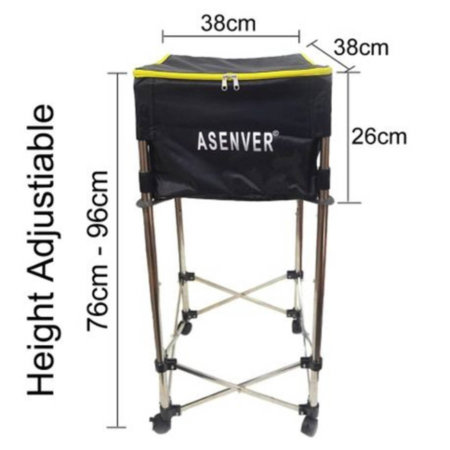 ASENVER Tennis Ball Hopper Cart