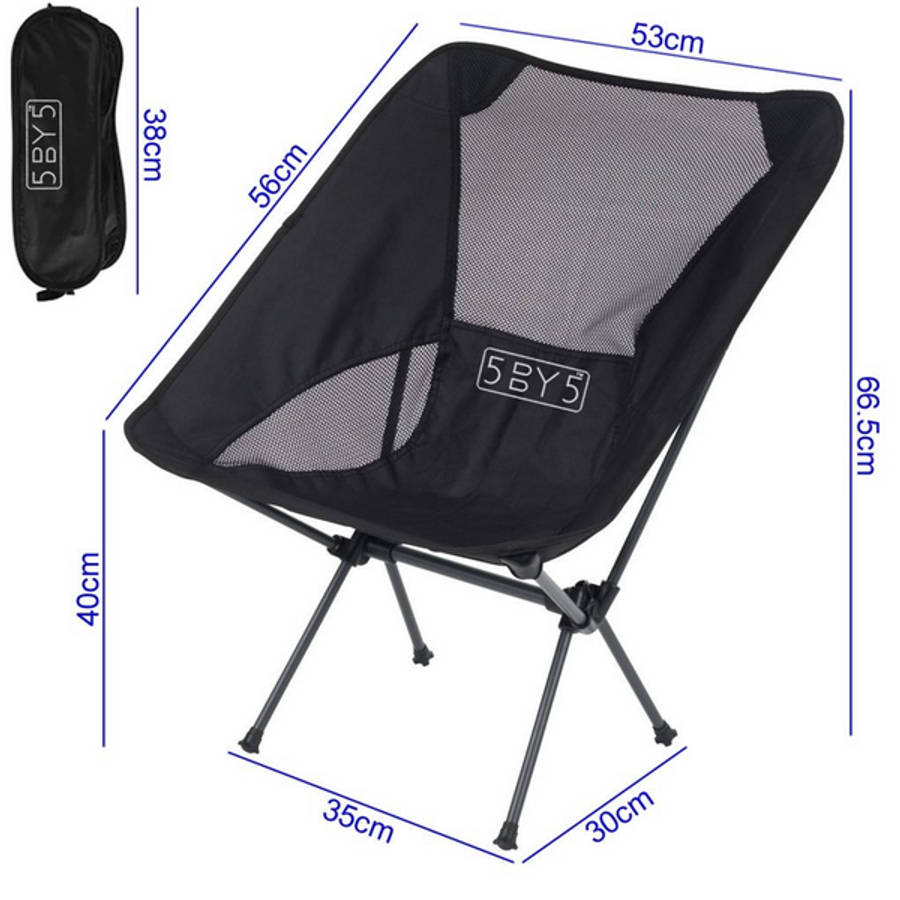 5by5 Ultralight Compact Camping Seat (With Aircraft Grade Aluminium Frame)