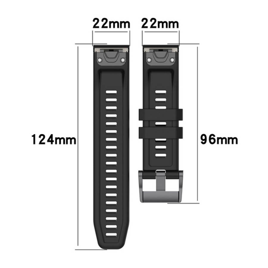 5by5 22mm Quick Fitting Silicone Strap for Garmin(Compatibility List Below)