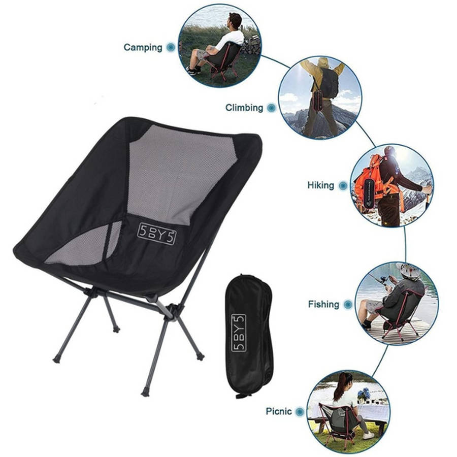 5by5 Ultralight Compact Camping Seat (With Aircraft Grade Aluminium Frame)