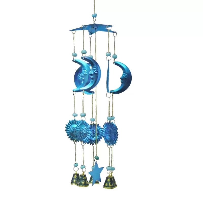 Blue Star Sun Moon Windchime