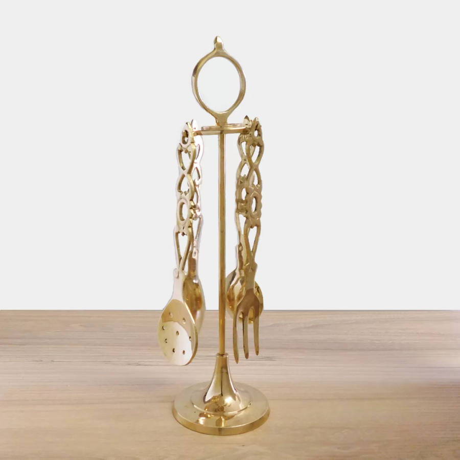 Kitchen Utensil Spoon Set on Stand