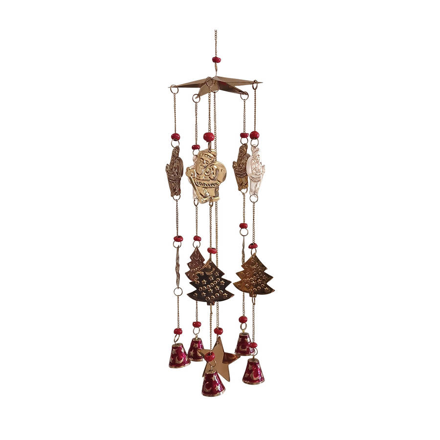 Brass Christmas Themed Wind Chime