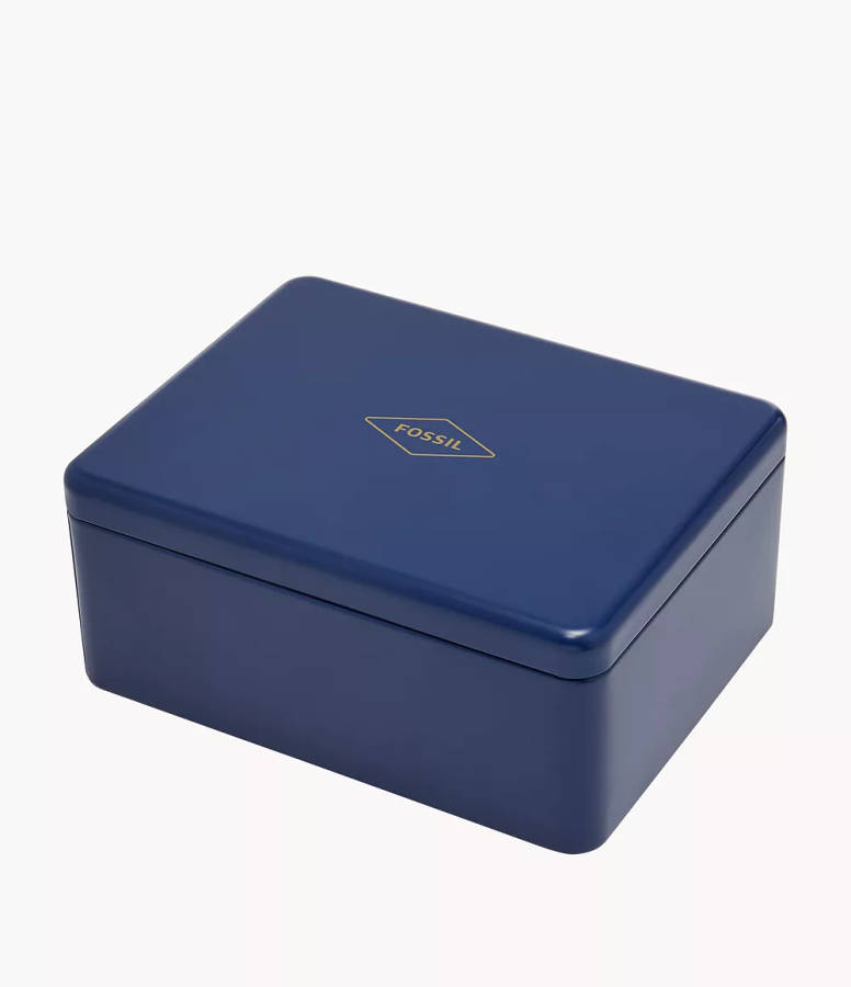 Fossil Jacqueline Three-Hand Date Rose Gold-Tone Stainless Steel Watch and Jewellery Set (ES5252SET)