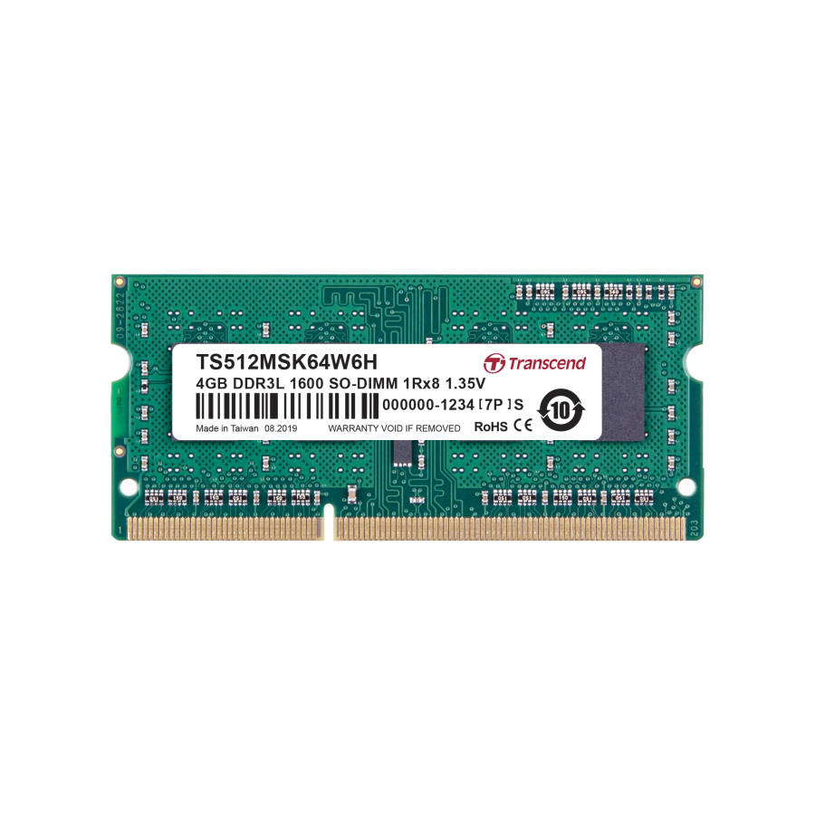 TRANSCEND 4GB LOW VOLTAGE  DUAL VOLTAGE DDR3-1600 SO-DIMM