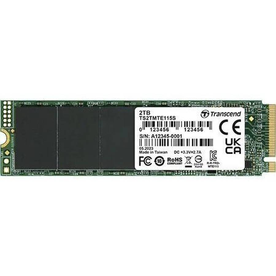 TRANSCEND 250GB MTE115S PCI-E GEN 3x4 M.2 2280 SSD 3D NAND - 3200 MB/s Read 1300 MB/s Write - 100...