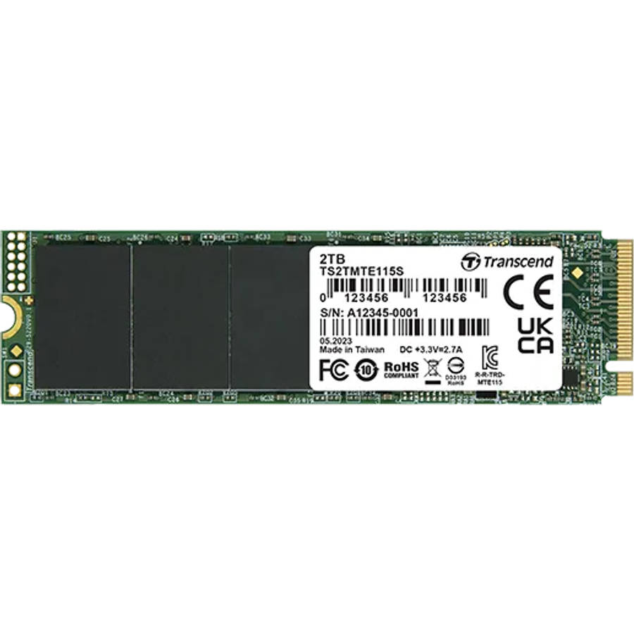 TRANSCEND 250GB MTE115S PCI-E GEN 3x4 M.2 2280 SSD 3D NAND - 3200 MB/s Read 1300 MB/s Write - 100...