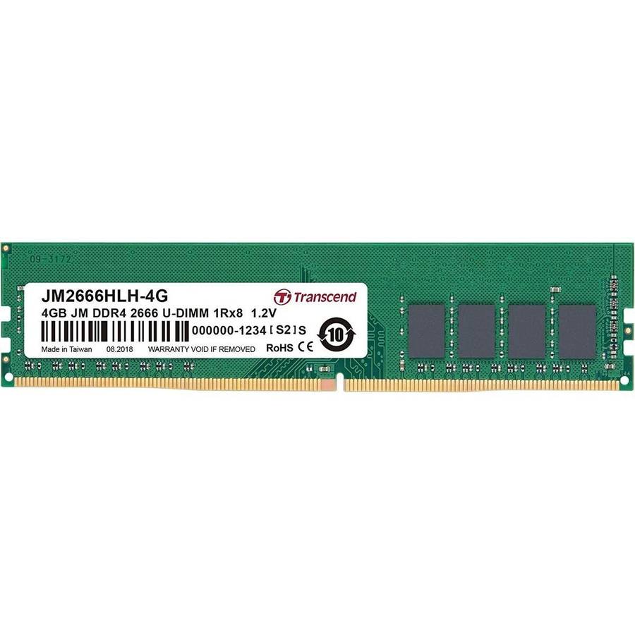 TRANSCEND 4GB DDR4 2666Mhz DESKTOP U-DIMM 1RX8 1GX8 CL19 1.2V