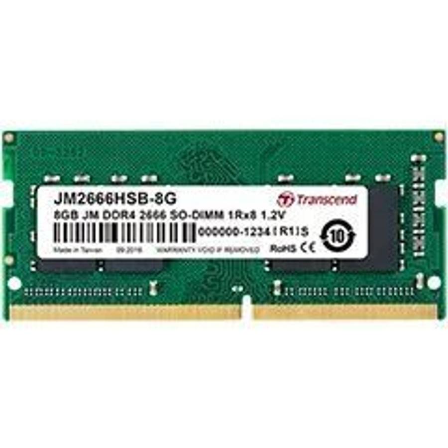 TRANSCEND 16GB JET MEMORY DDR4 2666MHZ NOTEBOOK SO-DIMM 2RX8 1GX8 CL19