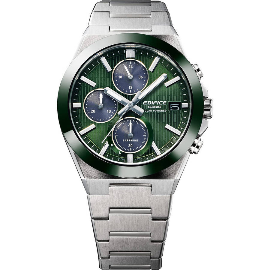 CASIO EDIFICE SOLAR POWERED CHRONOGRAPH - GREEN (EFS-S650D-3AEF)- Men's Watch