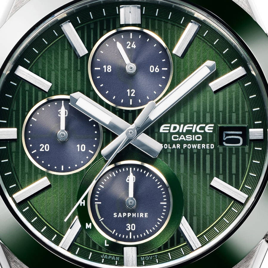 CASIO EDIFICE SOLAR POWERED CHRONOGRAPH - GREEN (EFS-S650D-3AEF)- Men's Watch