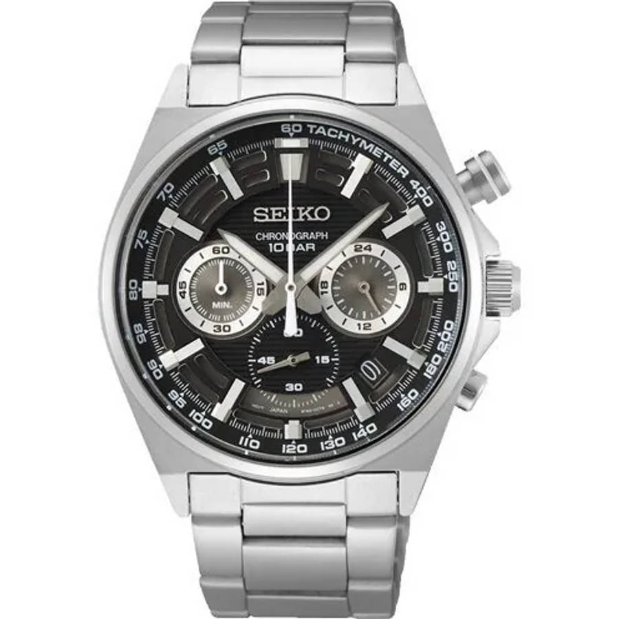 Seiko Neo Sports Chronograph Black Dial Quartz SSB397 SSB397P1 SSB397P 100M Men's Watch