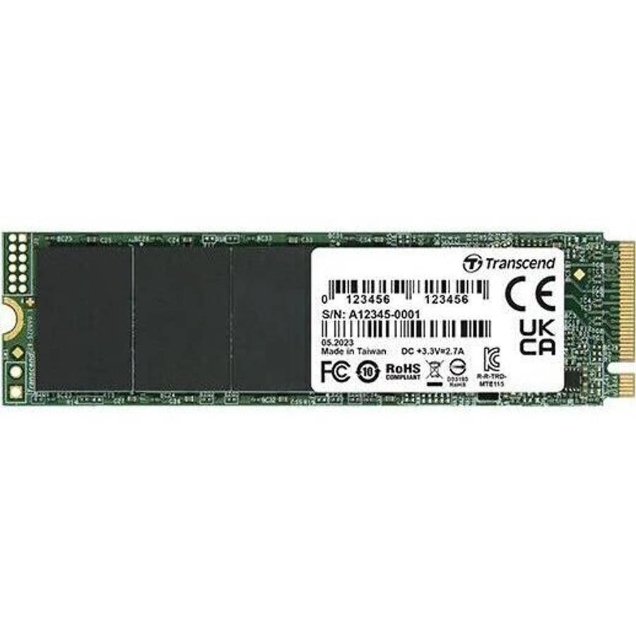 TRANSCEND 500GB MTE115S PCI-E GEN 3x4 M.2 2280 SSD 3D NAND - 3200 MB/s Read 2000 MB/s Write - 200...