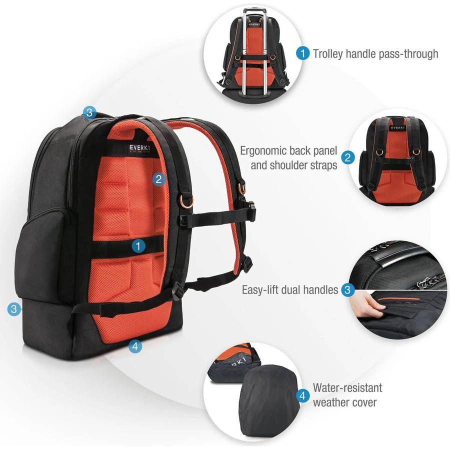 EVERKI EKP117B CONTEMPRO 117 18.4'' LARGE GAMING LAPTOP BACKPACK