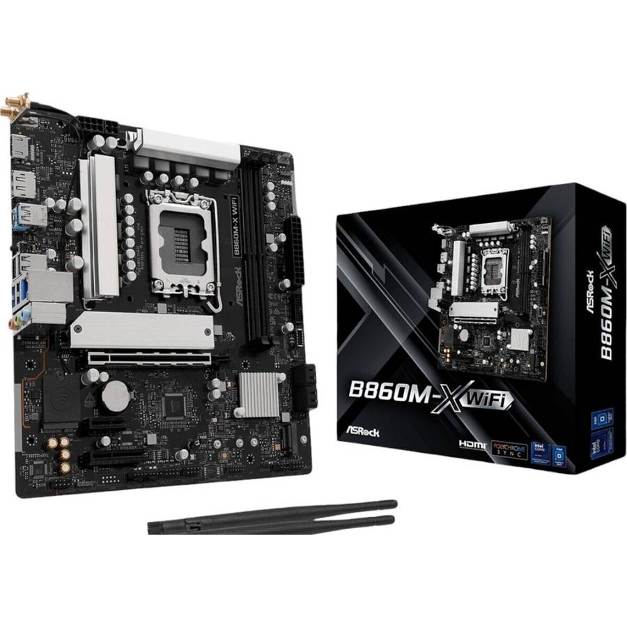 ASRock B860M-X Micro ATX DDR5 Motherboard (PCIe 5 and Wi-Fi 6E)