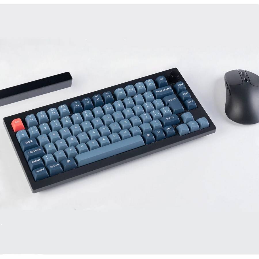 Keychron V1 Max QMK/VIA Wireless Custom Mechanical Keyboard | BROWN Switches  Black