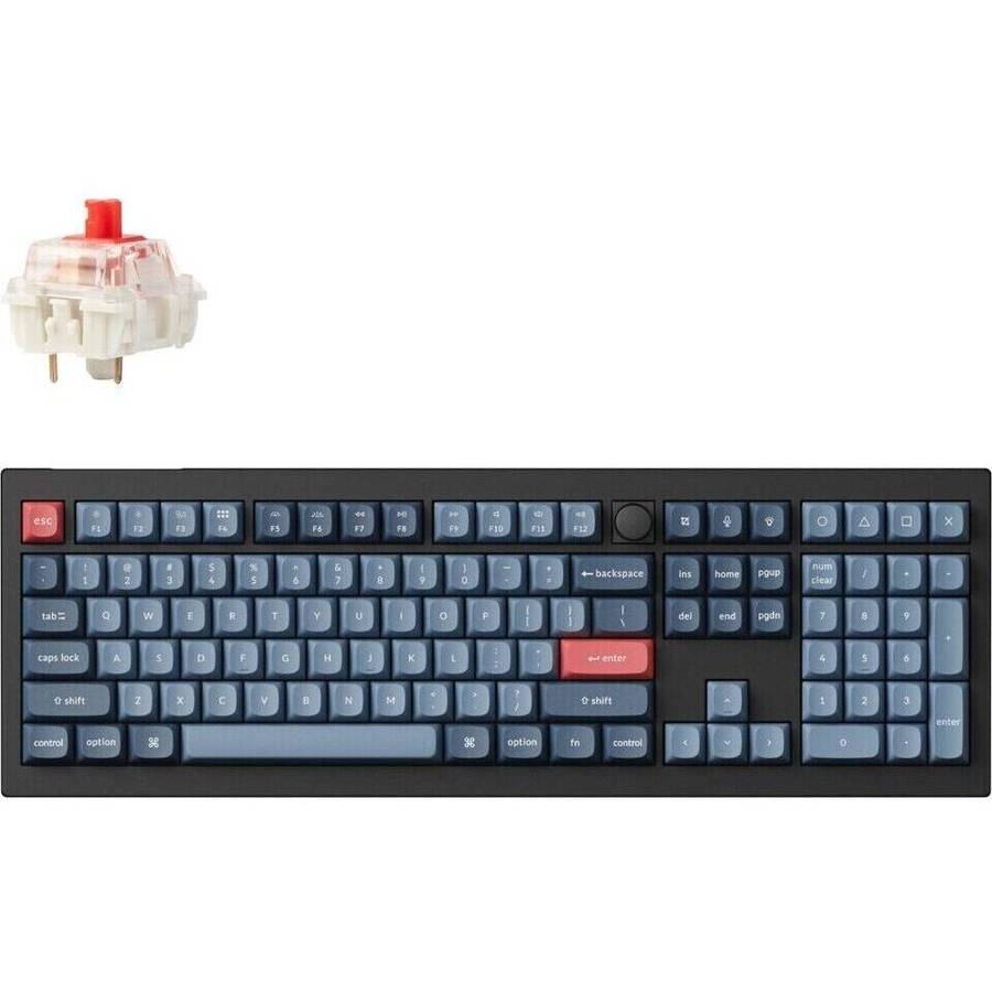 Keychron V6 Max QMK/VIA RED Wireless Custom Mechanical Keyboard | RED Switch - Black