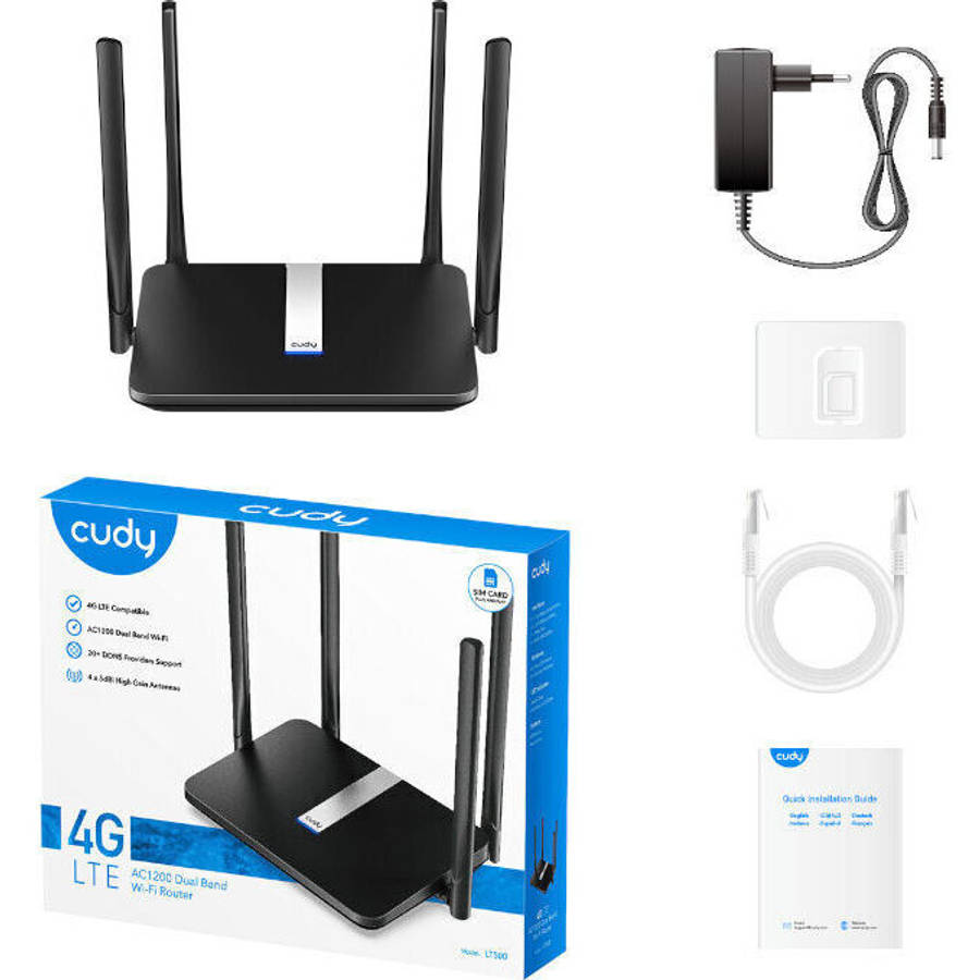 Cudy AC1200 WiFi 4G LTE Cat4 Router