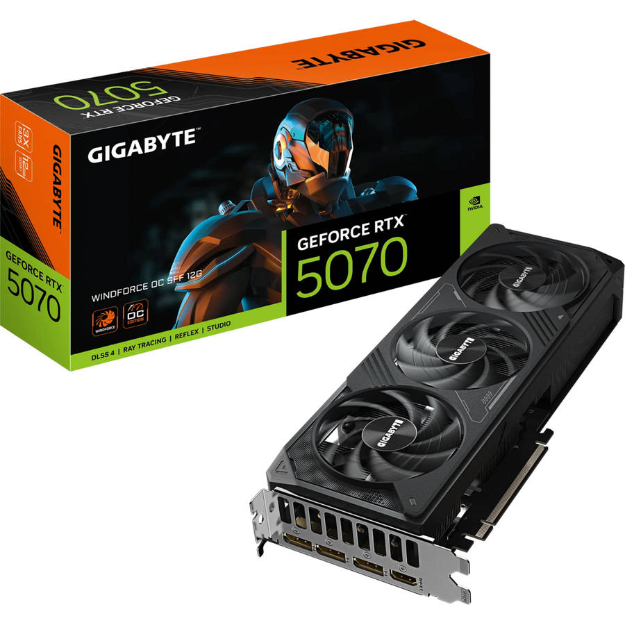 GIGABYTE nVidia GeForce RTX 5070 WINDFORCE OC SFF - 12GB GDDR7 HDMIx1/DPx3