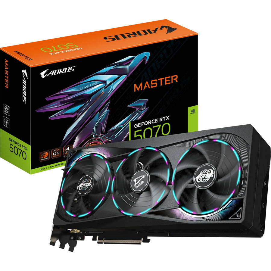 GIGABYTE nVidia GeForce RTX 5070 AORUS MASTER - 12GB GDDR7 HDMIx1/DPx3