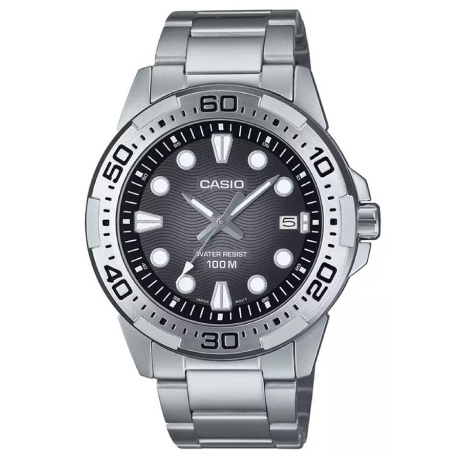Casio Men's 44mm Stainless Steel Watch (MTD-140D-1AVDF)