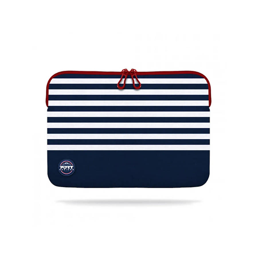Port Designs La Mariniere 15.6-inch Notebook Sleeve Navy and White