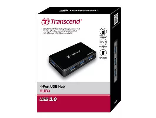 Transcend HUB3 4-port USB 3.0 Hub