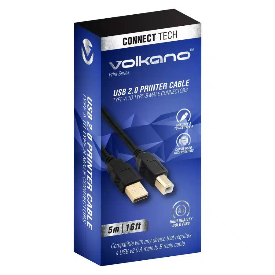 Volkano Print Series 5m USB Printer Cable