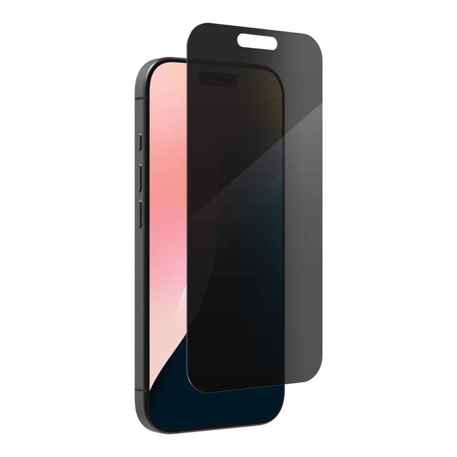 ZAGG Glass Elite Privacy Ultra-Strong Tempered Glass Screen Protector for iPhone 16 Pro