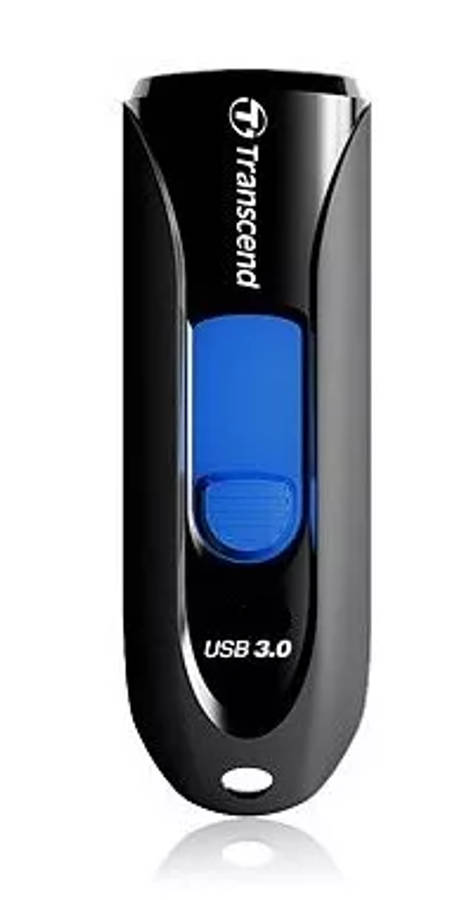 Transcend JetFlash 790 64GB Black USB 3.2 Gen 1 Type-A and Blue USB Flash Drive