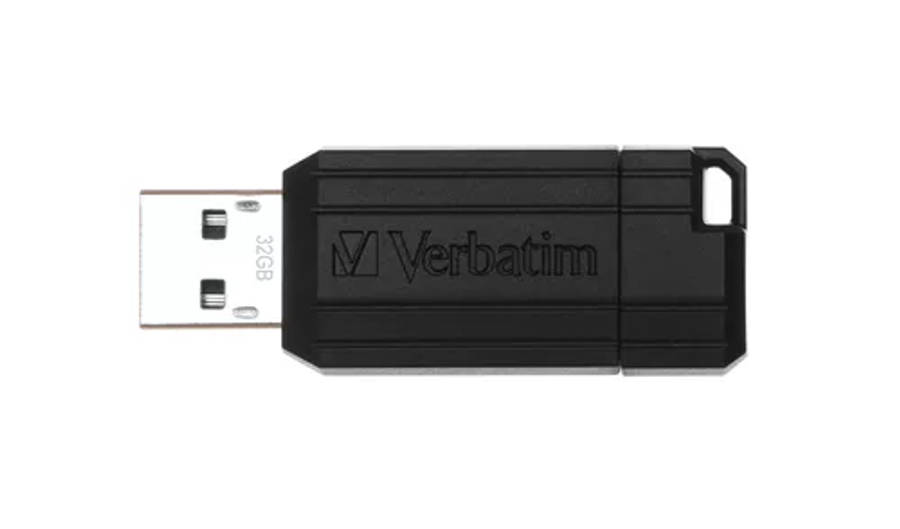 Verbatim PinStrip 32GB Black USB 2.0 Type-A USB Flash Drive