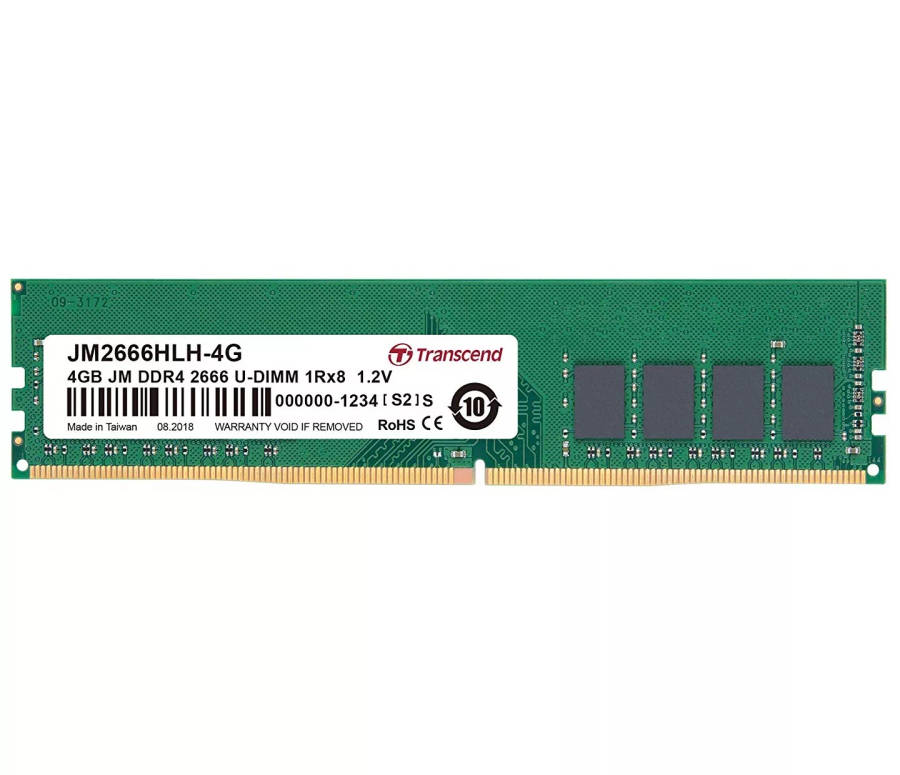 Transcend JM2666HLH-4G Memory Module 4GB 1 x 4GB DDR4 2666MHz