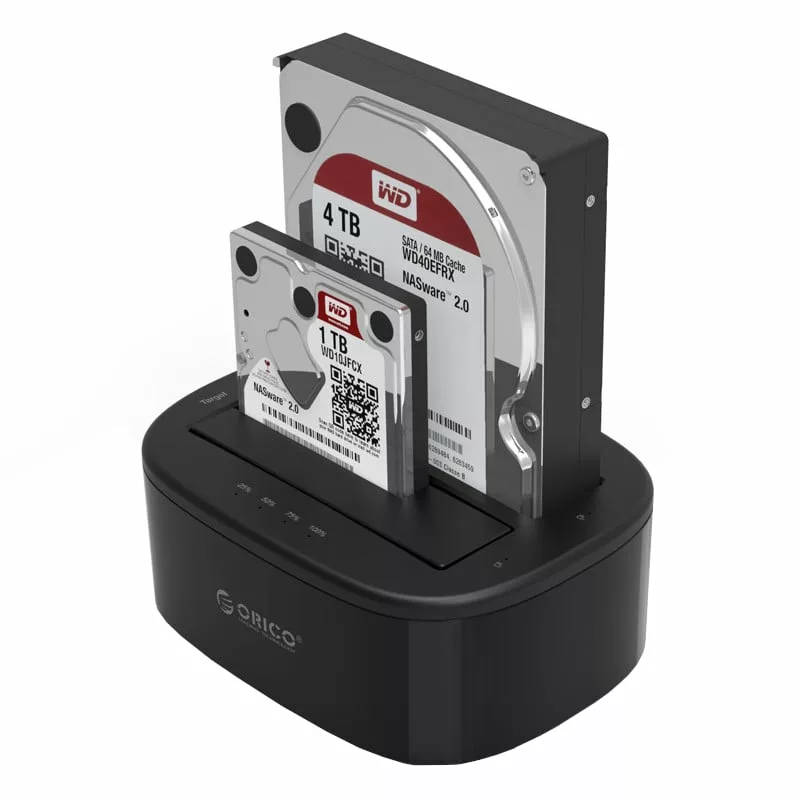 ORICO 2 Bay 2.5" / 3.5" USB3.0 HDD|SSD Standalone Clone Dock - Black