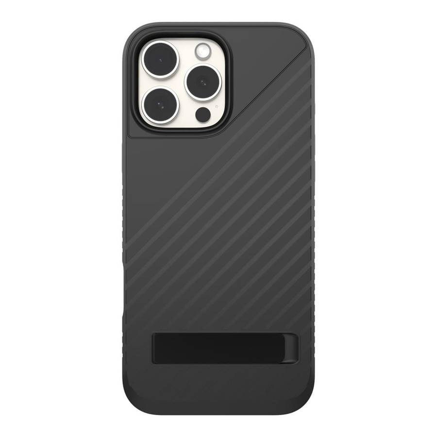 ZAGG Denali Snap MagSafe Wireless Charging Case with Kickstand for iPhone 16 Pro Max Black