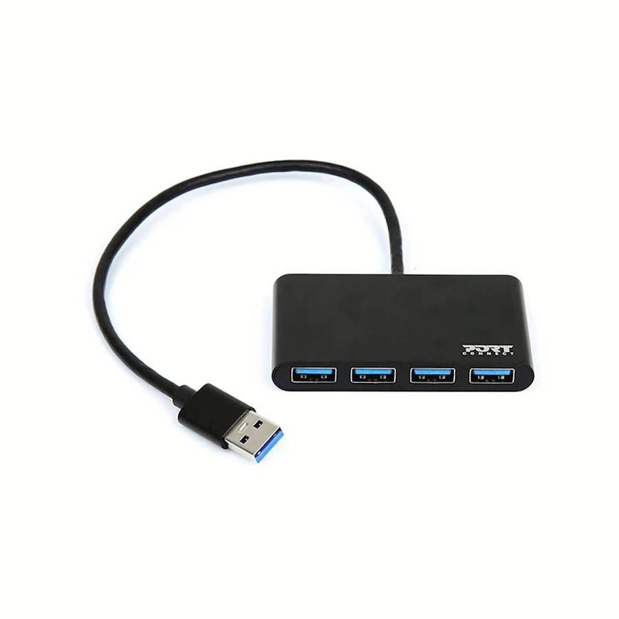 Port Designs 900121 interface hub USB 3.2 Gen 1 (3.1 Gen 1) Type-A 5000 Mbit/s Gray