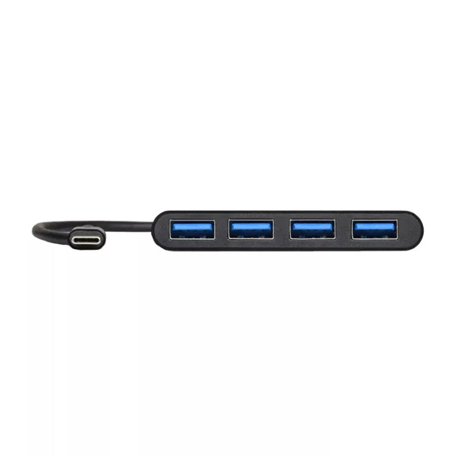 Port USB Type-C to 4 x USB3.0 5Gbps 30cm 4 Port Hub - Black