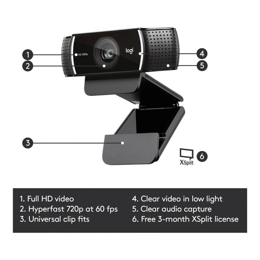Logitech C922 Pro Stream FHD 1080P Webcam
