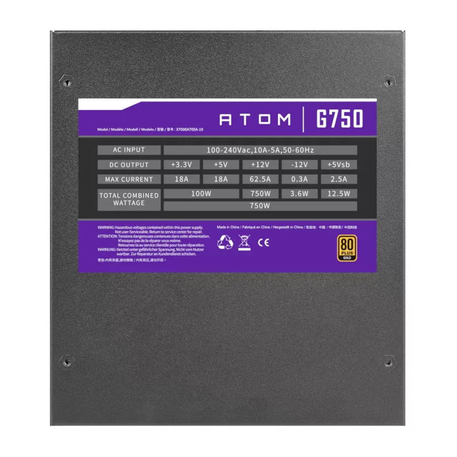 Antec Atom G750 Semi-Modular Power Supply